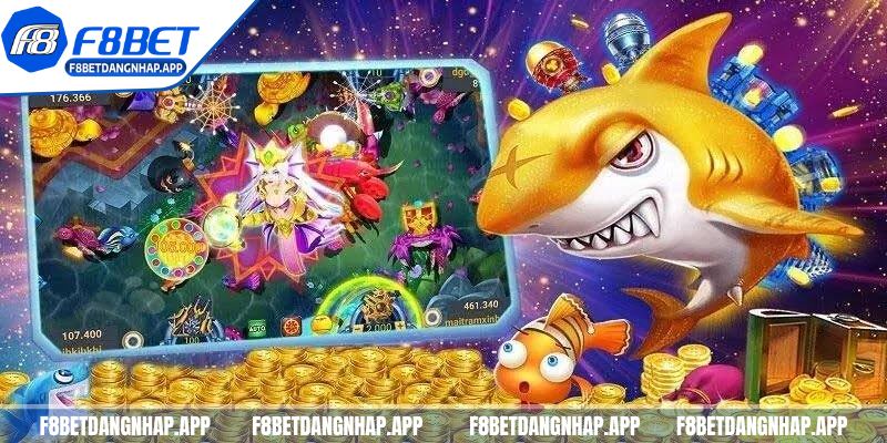 Chiến thuật săn rồng vàng trong game F8bet kiếm xu khủng Tính năng khóa cá định hình đường đạn