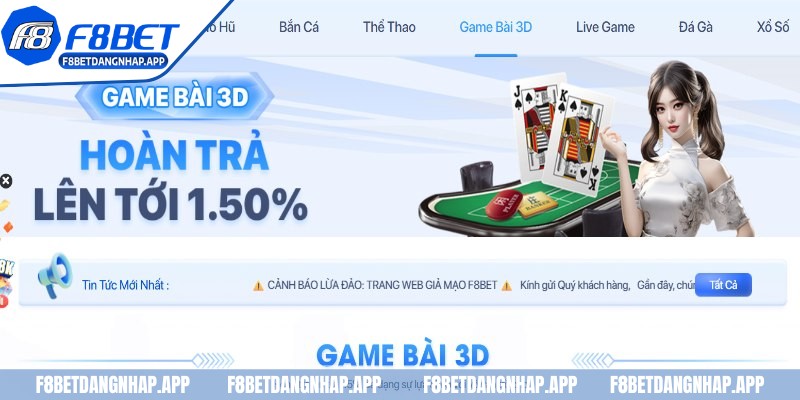 Game bài nào có tỷ lệ hoàn tiền cao F8bet đáng thử nhất Nhà cái cung cấp đa dạng sự lựa chọn hấp dẫn cho hội viên