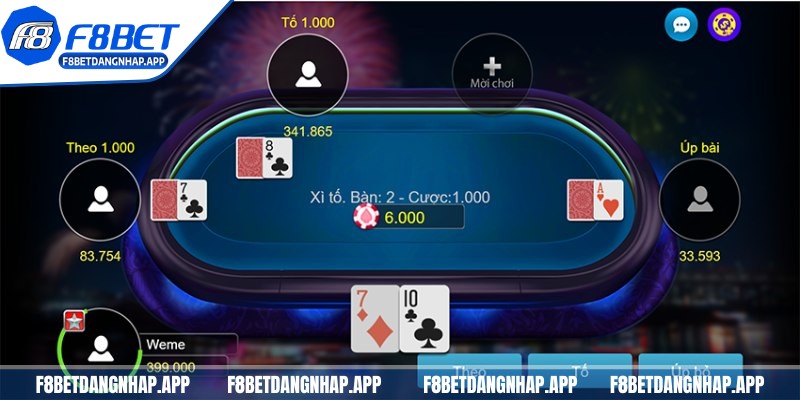 Game bài nào có tỷ lệ hoàn tiền cao F8bet đáng thử nhất Xì tố đậm chất đấu tố chiến thuật